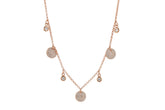 Stylish Rose Gold Colour 925 Sterling Silver Necklace with CZ